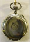 Zakhorloge 'Post & Spoor Chronometre'. Nikkelen kast, emaille wijzerplaat. Prijs: €.275,-