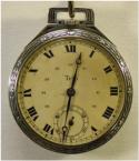 Zilveren dresswatch zakhorloge. Art Deco, circa 1930. Maker: Trip. Prijs: €.295,-