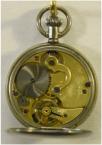 Stopwatch Junghans, wijzerplaat met 30-secondenverdeling. Nikkelen kast. Prijs: €.95,-