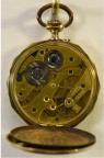 Gouden zakhorloge met gefacetteerde rand. Circa 1920. Prijs: €.795,-
