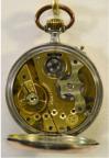 Spoorwegzakhorloge, circa 1890. Zilveren kast met vergulding. Maker: A. Rosskopf & Cie. Prijs: €.325,-
