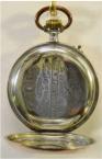 Spoorwegzakhorloge, circa 1890. Zilveren kast met vergulding. Maker: A. Rosskopf & Cie. Prijs: €.325,-