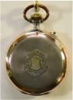 Spoorwegzakhorloge, circa 1890. Zilveren kast met vergulding. Maker: A. Rosskopf & Cie. Prijs: €.325,-