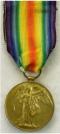 GB: Victory Medal 1914-1918. Eerste Wereldoorlog. Ingesteld 1919. Op naam van: 53931 Sjt. W.P. Stevenson R.A. (Royal Artillery). Verguld brons. Prijs: .35,-