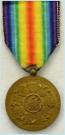 Belgi: Overwinningsmedaille Victory Medal 1914-1918. Eerste Wereldoorlog. Ingesteld 1919. Brons. Prijs: .25,-