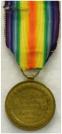 GB: Victory Medal 1914-1918. Eerste Wereldoorlog. Ingesteld 1919. Op naam van: 53931 Sjt. W.P. Stevenson R.A. (Royal Artillery). Verguld brons. Prijs: .35,-