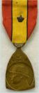 Belgi�: Herinneringsmedaille 1914-1918. Eerste Wereldoorlog. Ingesteld 1919. Met kroon op het lint. Prijs: �.25,-